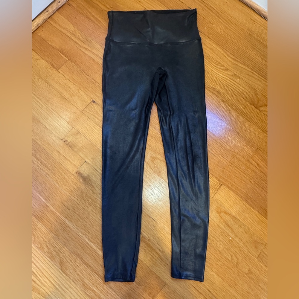 SPANX Faux Leather Black Leggings